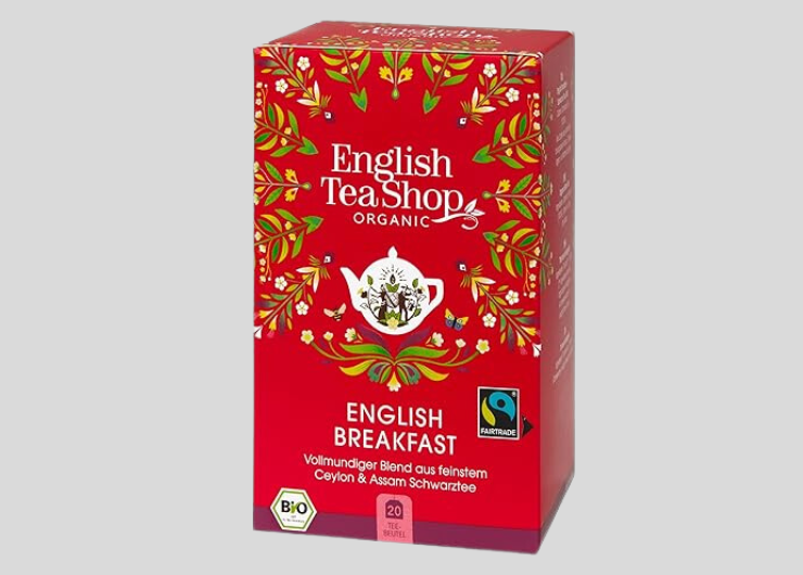 A box of English Breakfast tea from English Tea Shop.